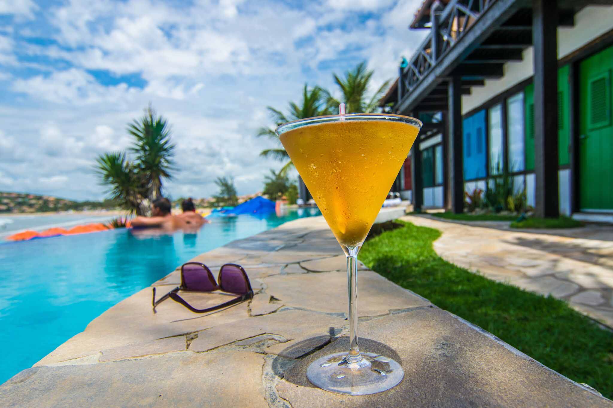 Drinks by the pool