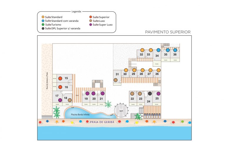 Quarto Duplo Superior sem Varanda